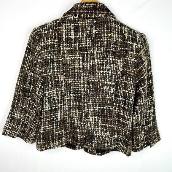 Kenzie Brown Tweed Blazer Jacket 6 - Picture 11 of 12